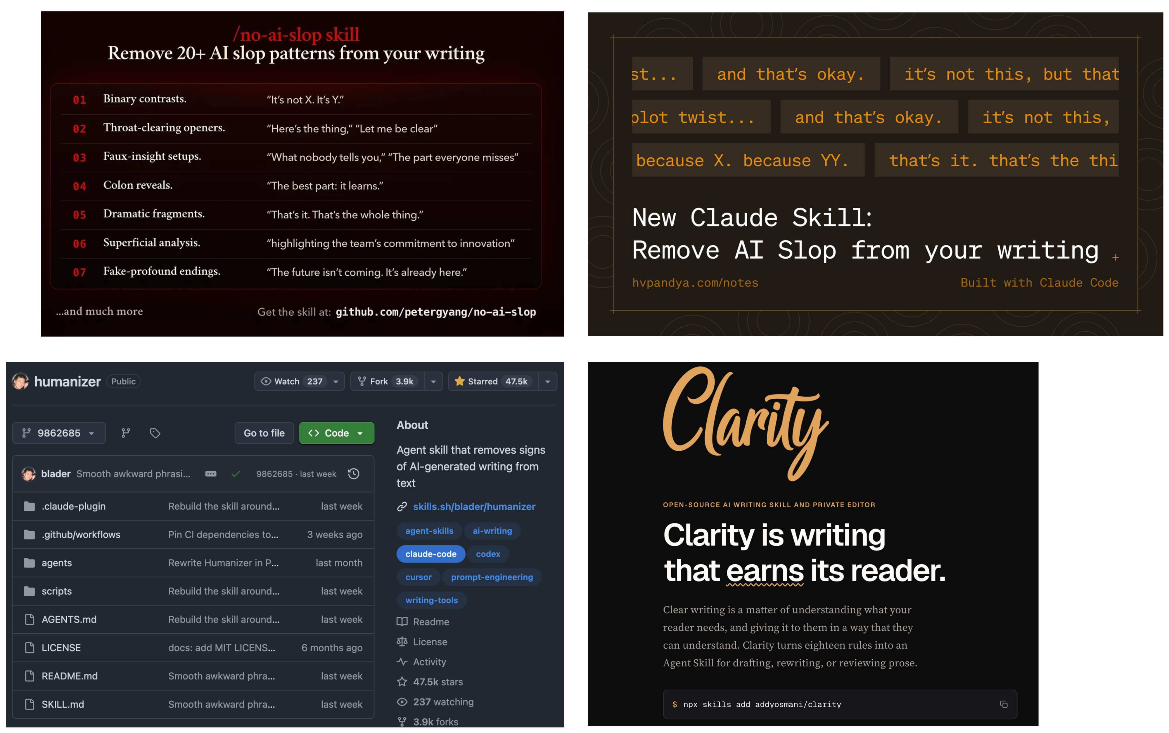 Comparing instructions for less generic AI writing — image from the original post